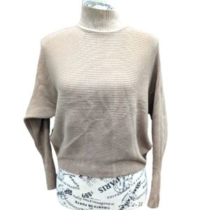 Philosophy dolman sleeve beige mock neck sweater size S